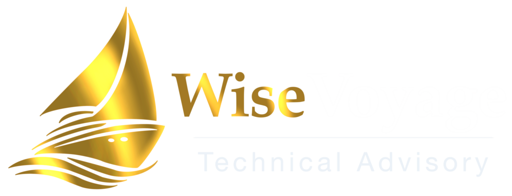 WiseVoyage Technical Advisory logo representing independent technical consultancy for acoustics, structural fire safety and development & innovation in yacht and marine engineering.